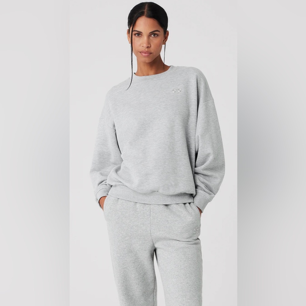 Alo Accolade Crew Neck Pullover and Sweatpants Set Size Small